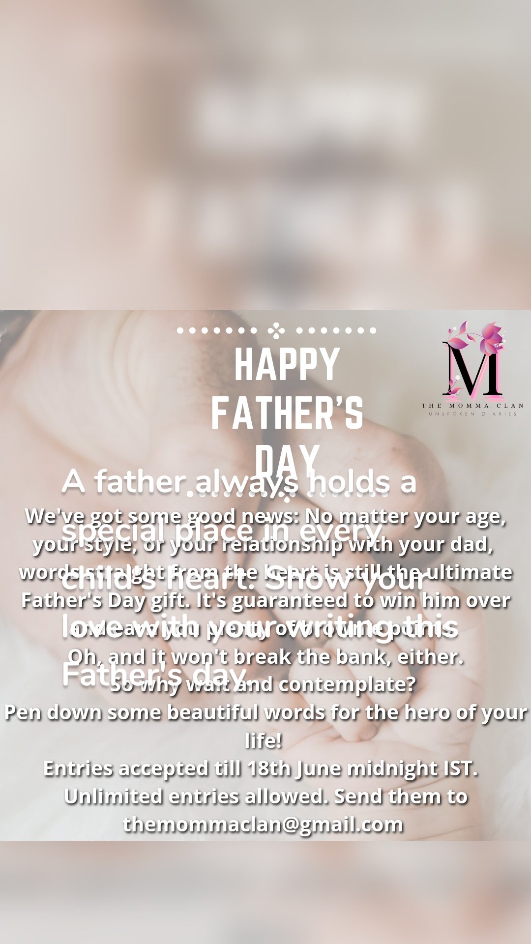 A father always holds a special place in every child's heart. Show your love with your writing this Father's day. 