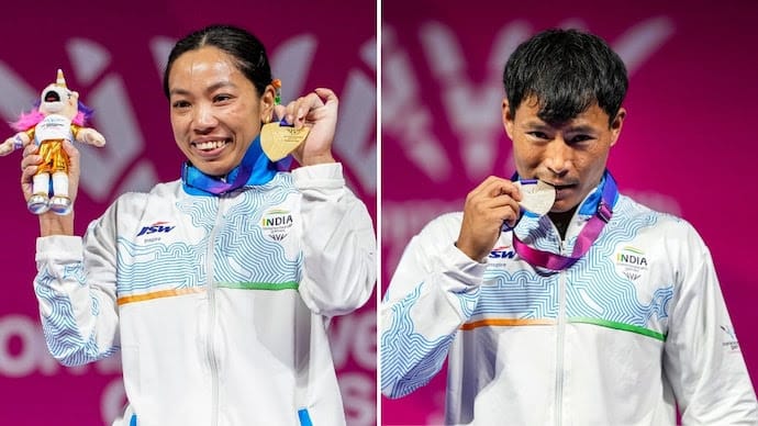 Namaste, Glasgow! Mirabai Chanu Creates History with Third Consecutive Gold as Rishikanta Singh Shines with Silver