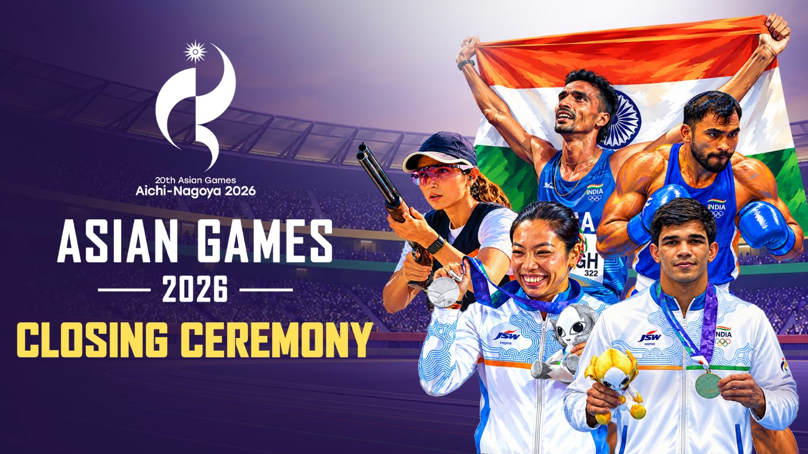 Asian Games Aichi-Nagoya 2026: India Bids Farewell as Neeru Dhanda Leads Closing Ceremony